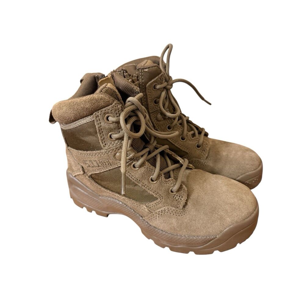 5.11 Tactical Boots Womens Sz 6.5 ATAC 2.0 6" Desert Dark Coyote Brown Suede